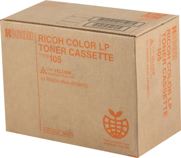 Original Ricoh AP3800 Yellow Toner Ctg Type 105 888035