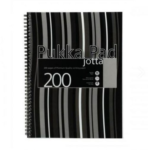 Pukka Pad Jotta A5 Wirebound Polypropylene Cover Notebook Ruled 200 Pages Black Stripe (Pack 3) - JP021(5)