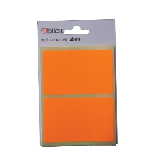 Blick Labels Fluorescent Orange 50x80mm 8 Labels x20 (Pack 160) - RS010852