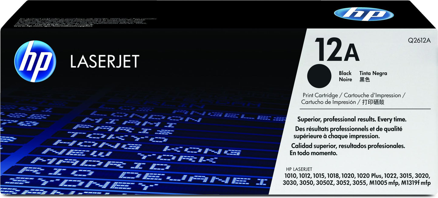 Original HP Q2612A Black 2000 Pages Original Toner 12A