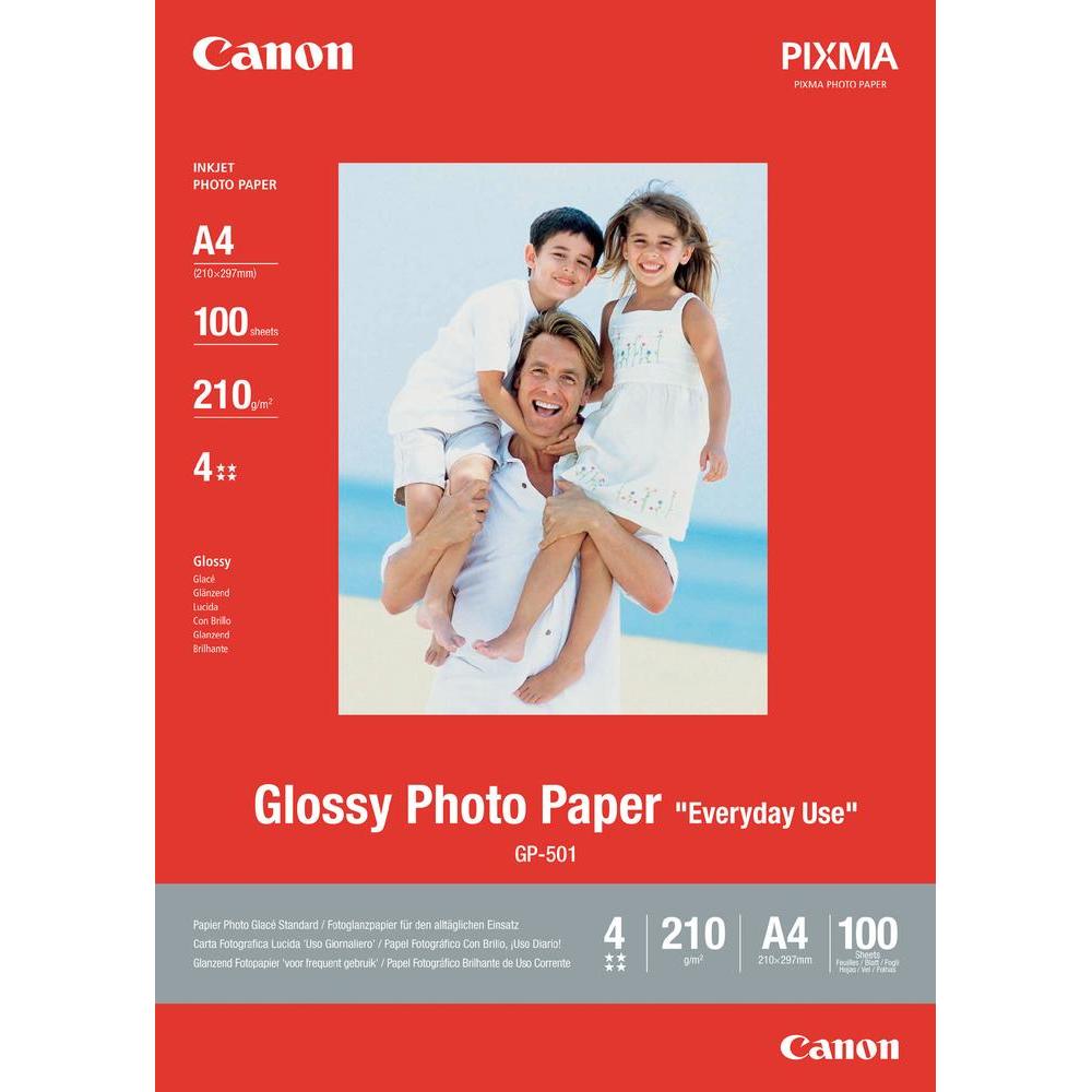 Canon GP-501 A4 Glossy Photo Paper Sheets (Pack 100) - 0775B001