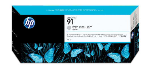 HP C9466A No 91 Light Grey Ink 775 Ml