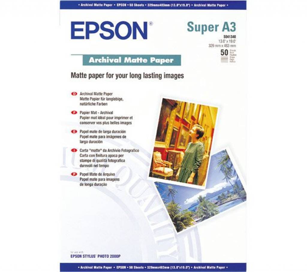 Epson A3 Plus Archival Matte Paper (Pack 50) - C13S041340