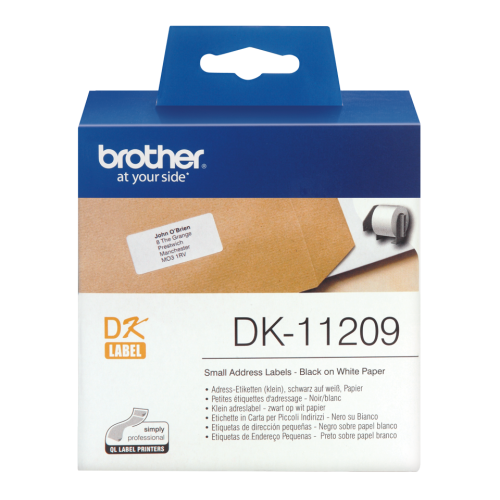 Brother Small Address Label Roll 62mm x 29mm (Pack 800 Labels) - DK11209