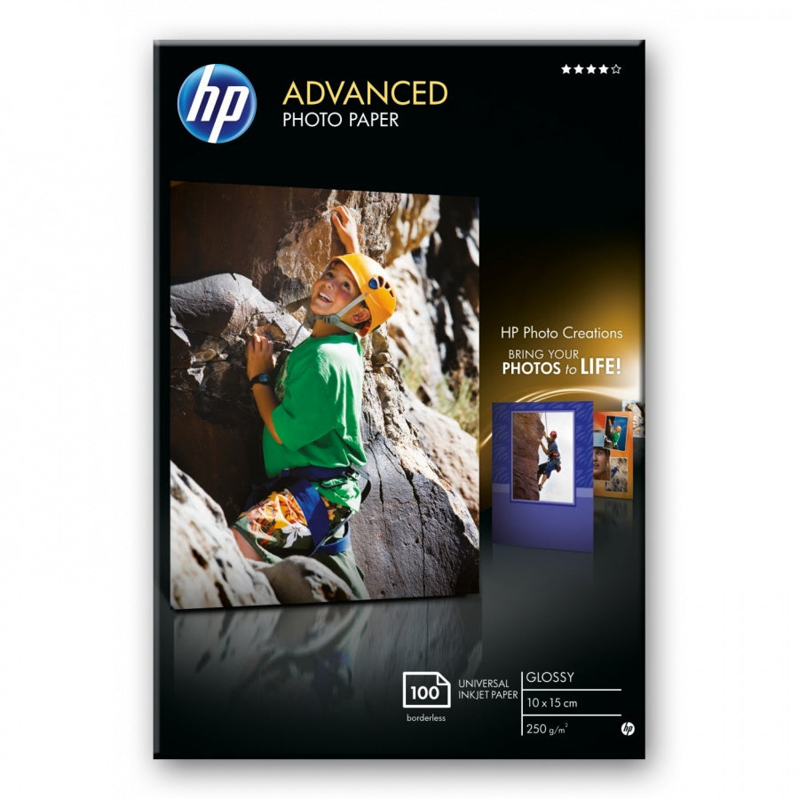 HP Glossy Photo Paper 10cm x 15cm (Pack 100) - Q8692A