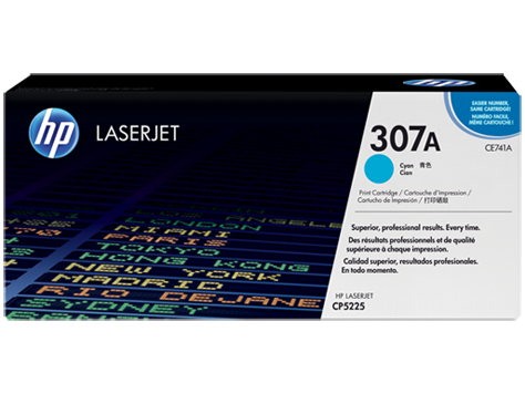 Original HP CE741A Cyan 7000 Pages Original Toner 307A