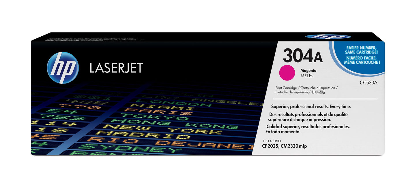 Original HP Laserjet CP2025 Magenta CC533A Toner 304A