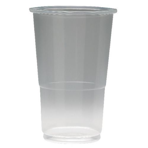 ValueX Flexiglass Plastic Glass 1/2 Pint Clear (Pack 50) - 0510033