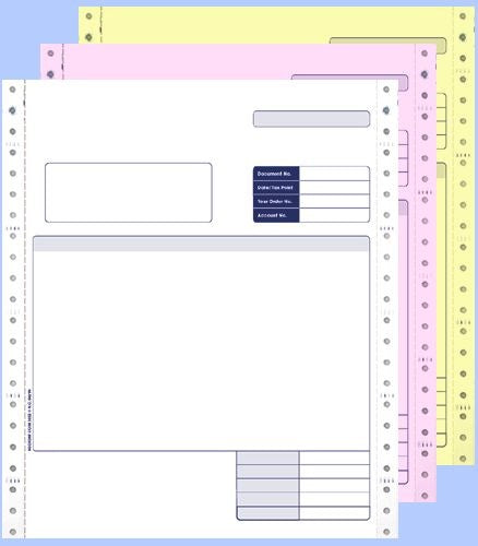 Sage Compatible 3 Part Continuous Invoice White/Pink/Yellow (Pack 750) SE03