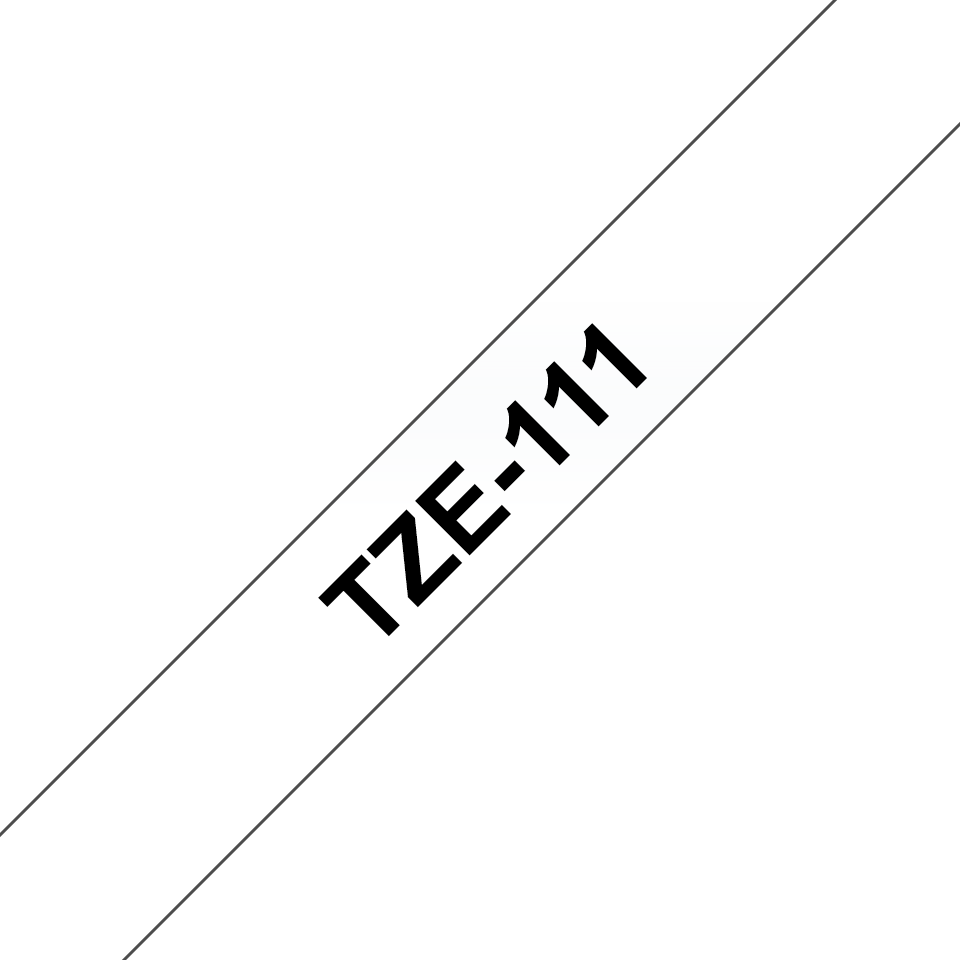 6MM BLACK ON CLEAR LABEL TAPE