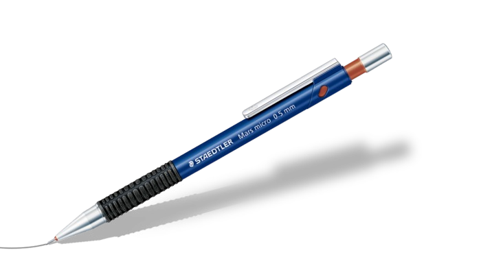 Staedtler Marsmicro Mechanical Pencil B 0.5mm Lead Blue Barrel (Pack 10) - 77505