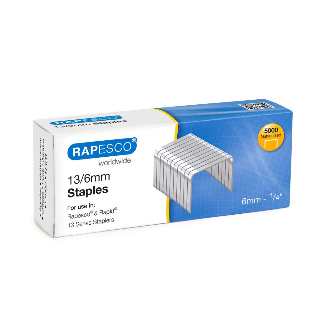 Rapesco 13/6mm Galvanised Staples (Pack 5000) - S13060Z3