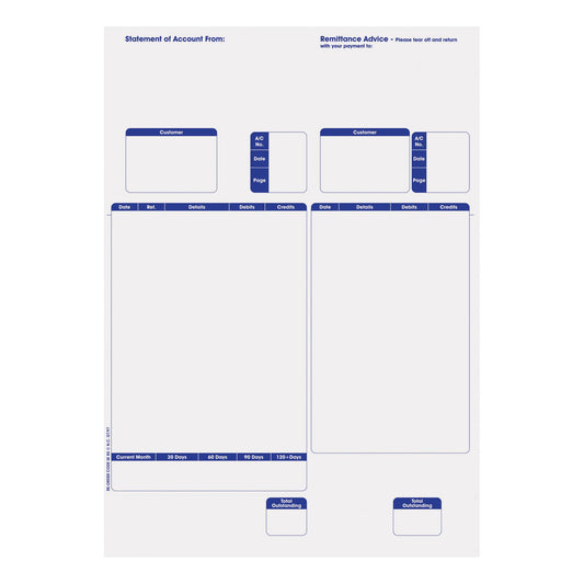 Sage Compatible 1 Part Statement/Remittance (Pack 500) SE85S