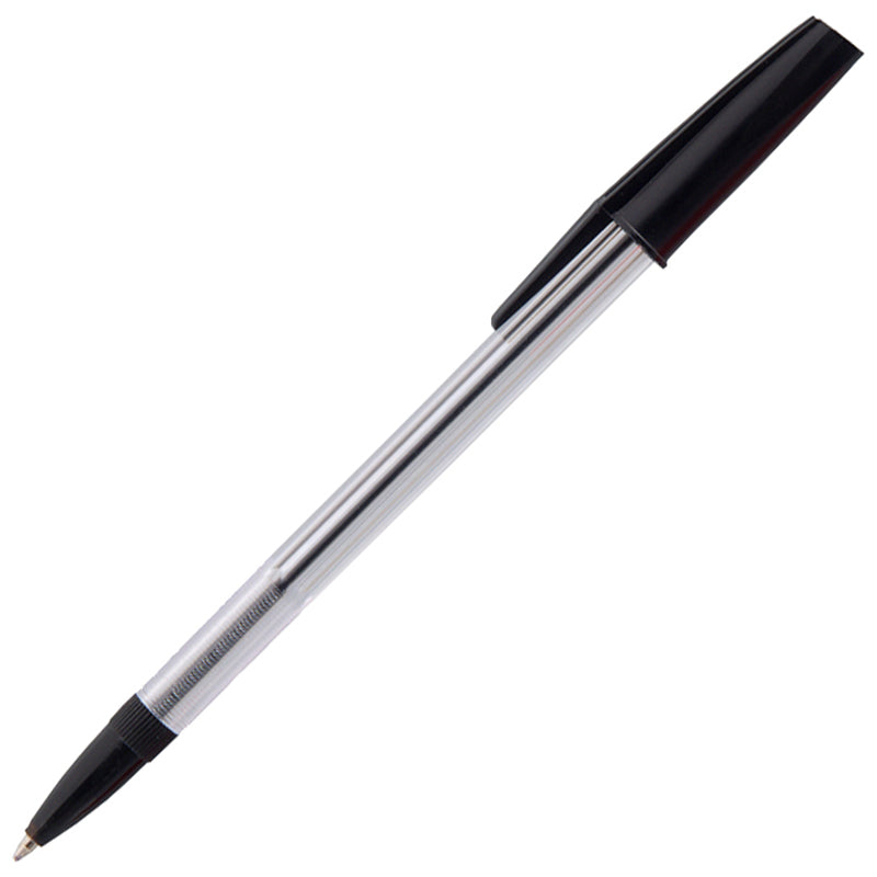 ValueX White Box Ballpoint Pen 1.0mm Tip 0.7mm Line Black (Pack 50) - 0052501/NB