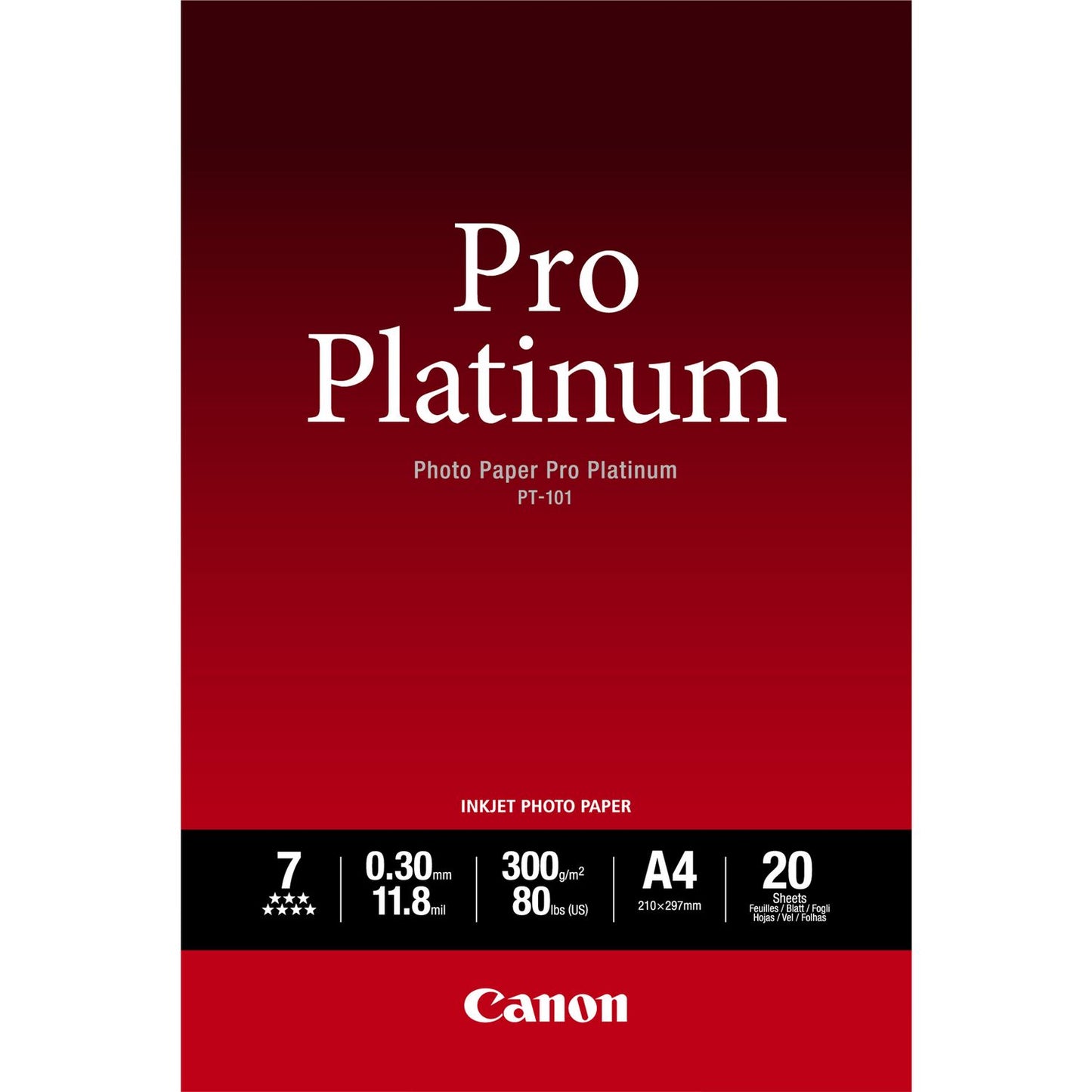 CANON 2768B016 PRO PHOTO PAPER 20 SHT A4
