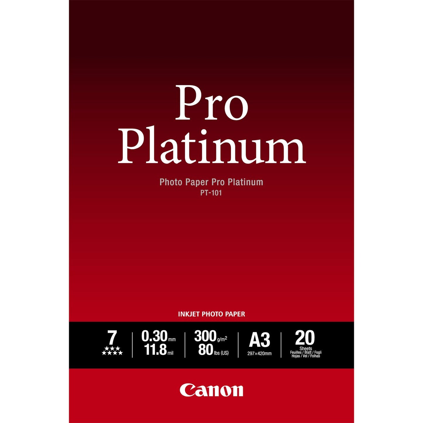 CANON 2768B017 PHOTO PAPER A3 20 SHTS