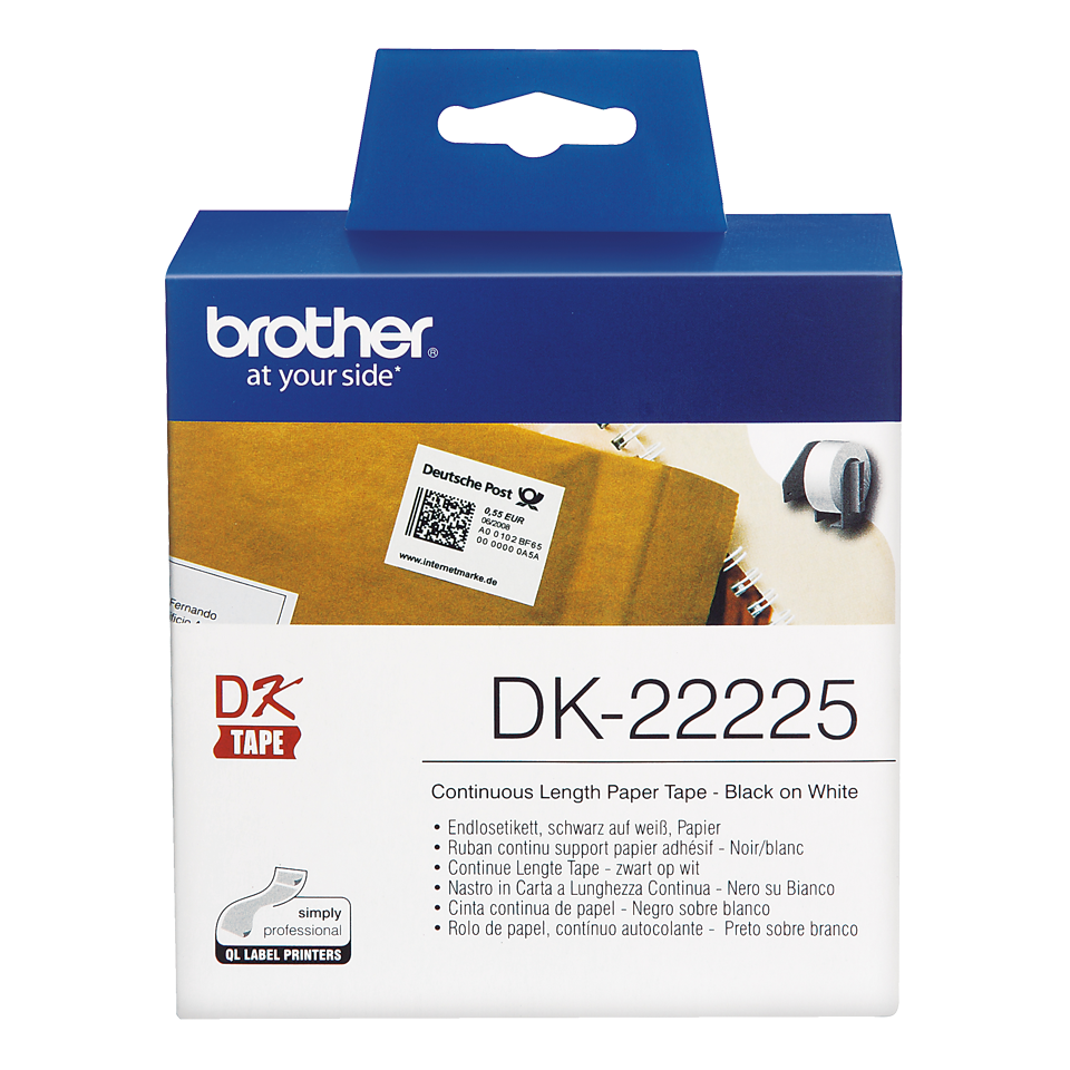 Brother Black On White Paper Roll 38mm x 30m - DK22225
