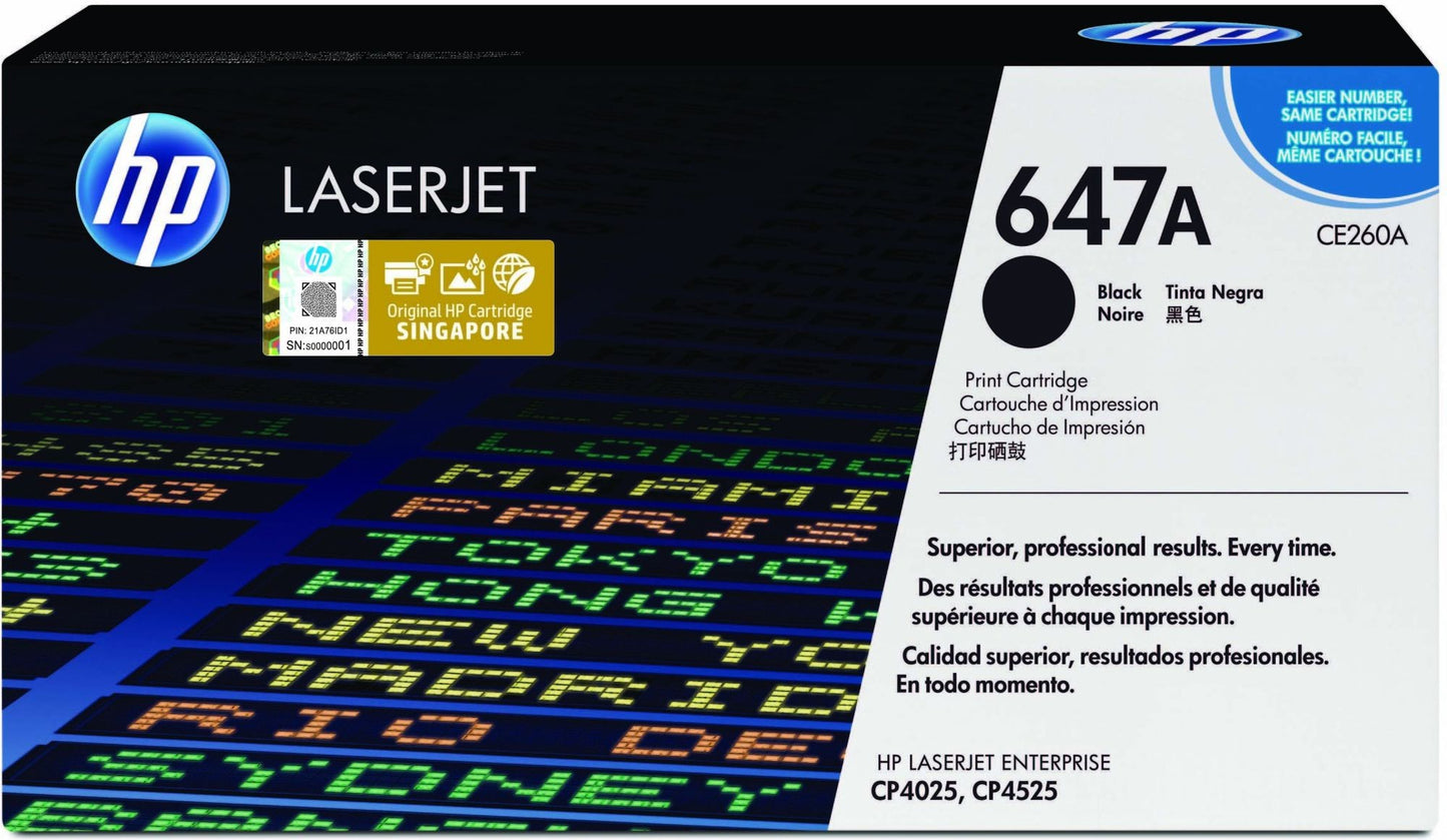 HP CE260A (647A) Black Toner