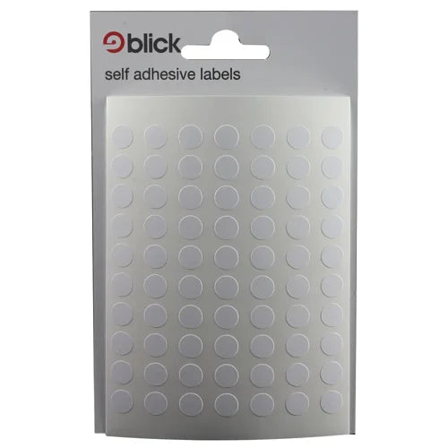 Blick Labels Circles White 8mm 490 Labels x20 (Pack 9800) - RS000853