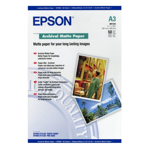 Epson A3 Archival Matte Paper (Pack 50) - C13S041344