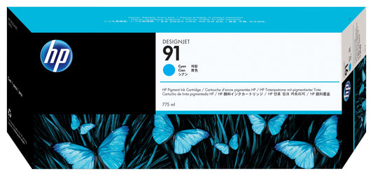 HP C9467A No 91 Cyan Ink 775 Ml