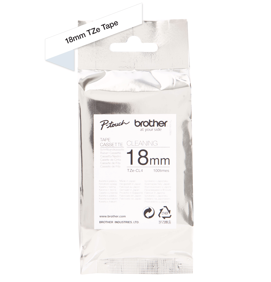 Brother Head Cleaning Tape 18mm x 2.5m - TZECL4