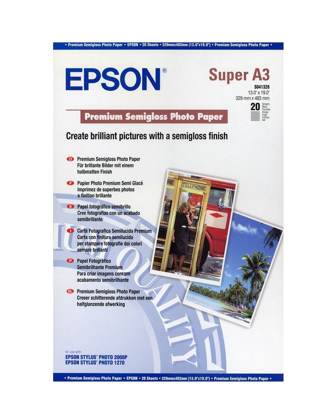 SEMI GLOSS PHOTO PAPER A3PLUS 20SHEETS