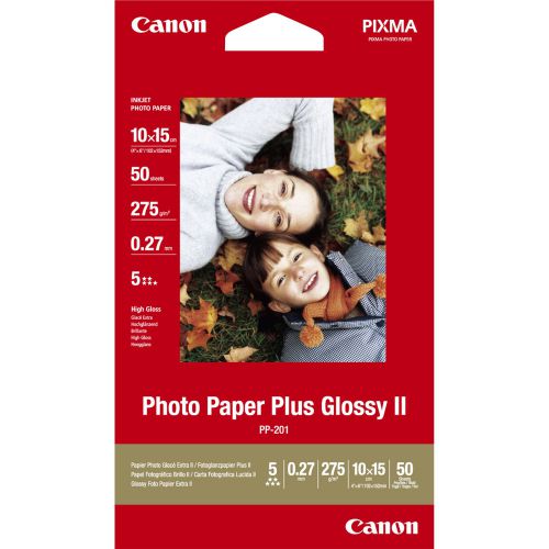 Canon PP-201 Glossy Photo Paper 10cm x 15cm (Pack 50) - 2311B003