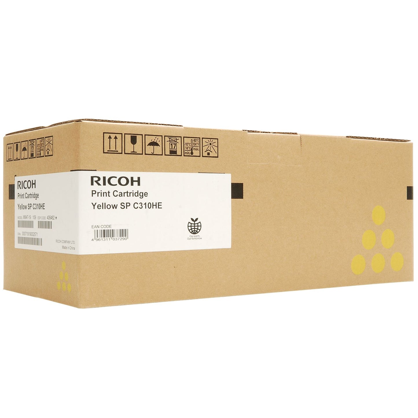 Original Ricoh SPC311N Yellow Toner Ctg 406482 407635