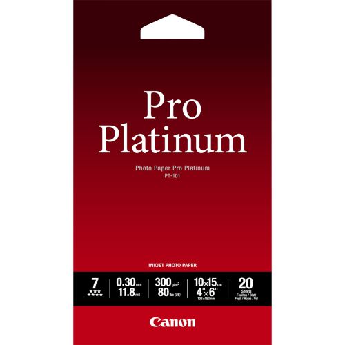 Canon PT-101 Pro Photo Paper 10cm x 15cm (Pack 20) - 2768B013