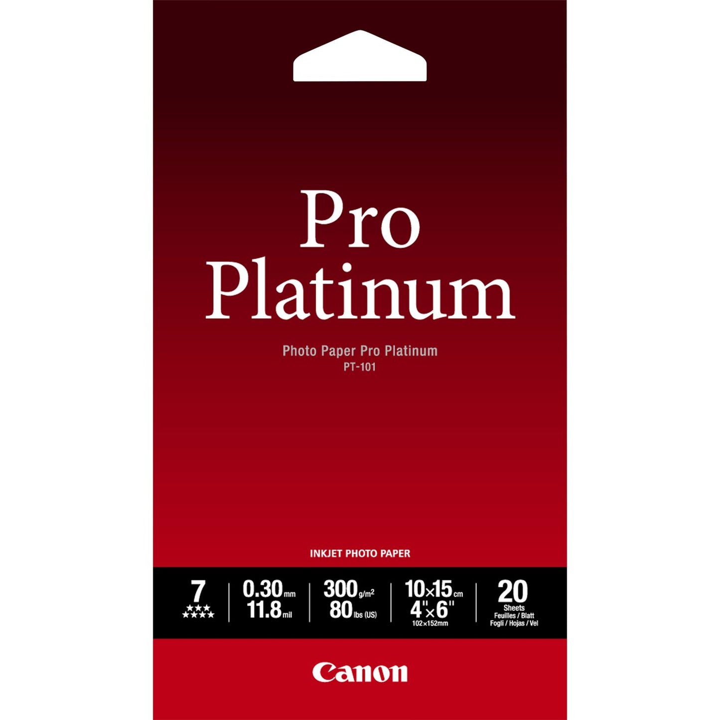 Canon 2768B013 Pro Photo Paper 20 PK 4X6