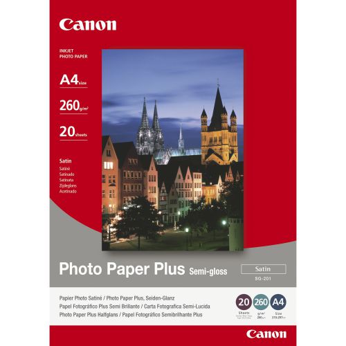Canon SG-201 A4 Semi Glossy Photo Paper (Pack 20) - 1686B021