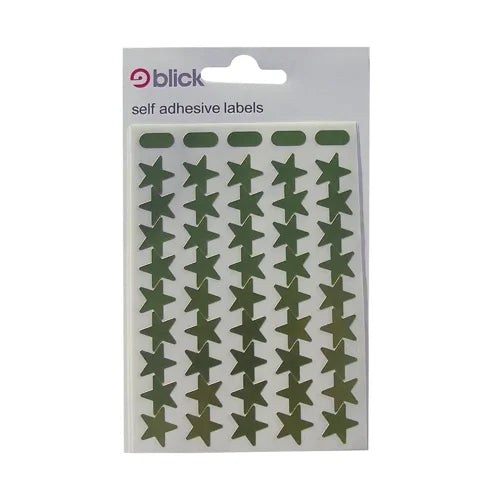 Blick Labels Metallic Stars Gold 14mm 135 Stickers x20 (Pack 2700) - RS025351