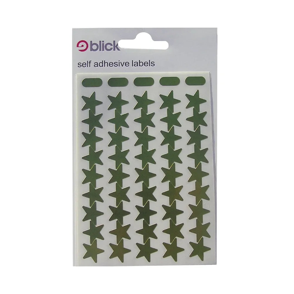 Blick Labels Metallic Stars Gold 14mm 135 Stickers x20 (Pack 2700) - RS025351