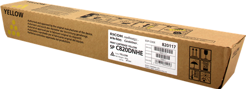 Original Ricoh SPC820 Yellow Toner Ctg 820117 821059
