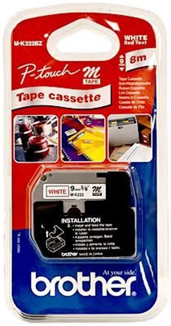 Brother MK222BZ PTouch Ribbon 9mm x 8m