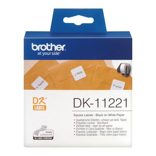 Brother Square Paper Label Roll 23mm x 23mm (Pack 1000 Labels) - DK11221