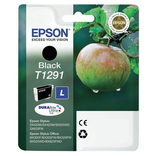 Original Epson T1291 High Capacity Black Ink Cartridge 380 Pages 11.2ml C13T12914010 C13T12914012