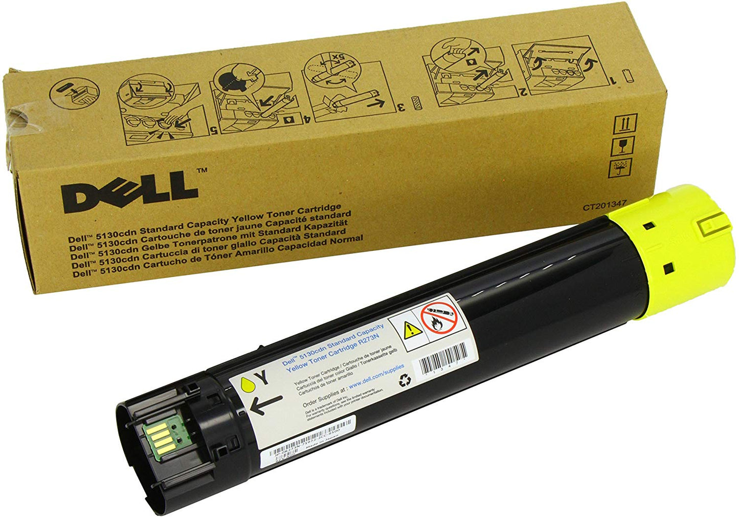 Original Dell 5130 Std Cap Yellow Toner 593-10928 6000 Pages Original Toner