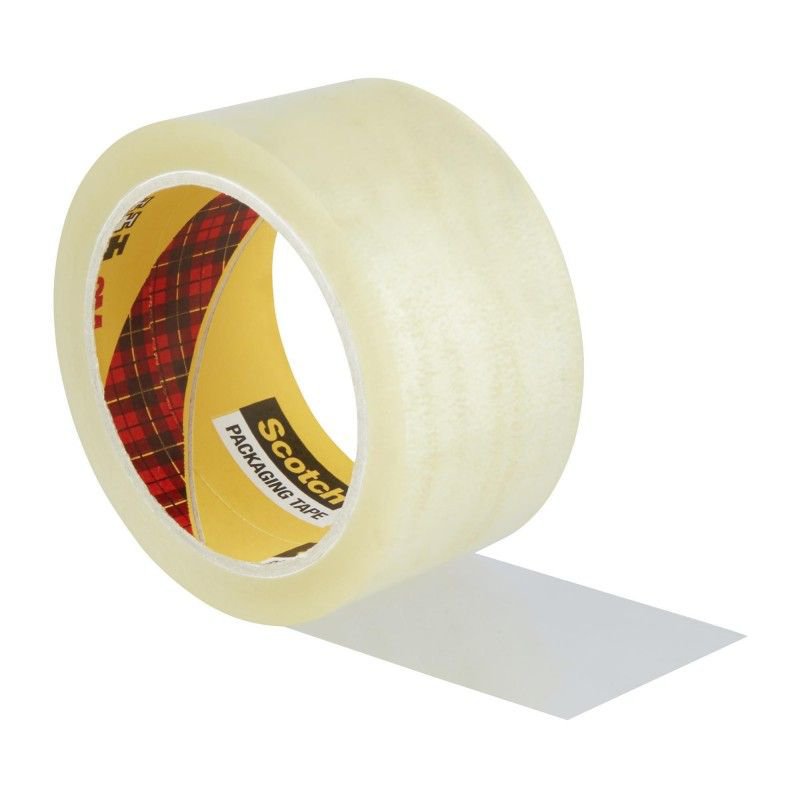 Scotch® Secure Seal Packaging Tape Transparent  50 mm x 66 m 6 Rolls/Pack