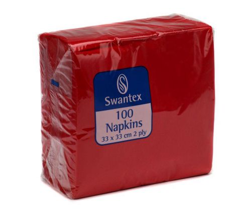 ValueX Napkins 2 Ply 330x330mm Red (Pack 100) - 0502015