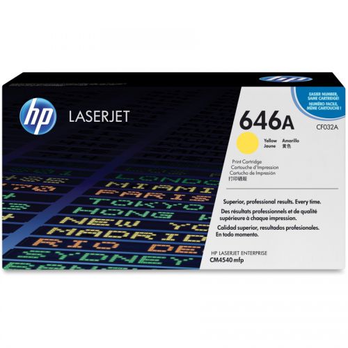 HP 646A Yellow Standard Capacity Toner 12.5K pages for HP Color LaserJet Enterprise CM4540 - CF032A