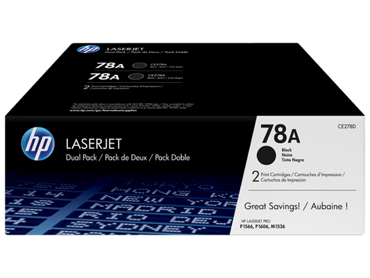 HP CE278AD TONER NO 78 P1606 TWIN PACK