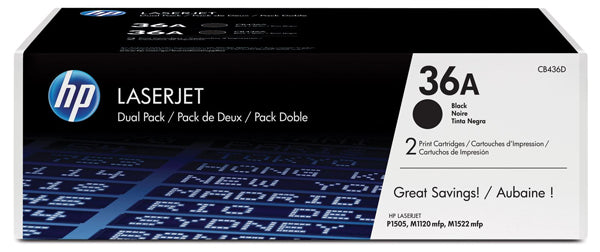 HP CB436AD LJ P1505 BLACK TONER TWIN PK