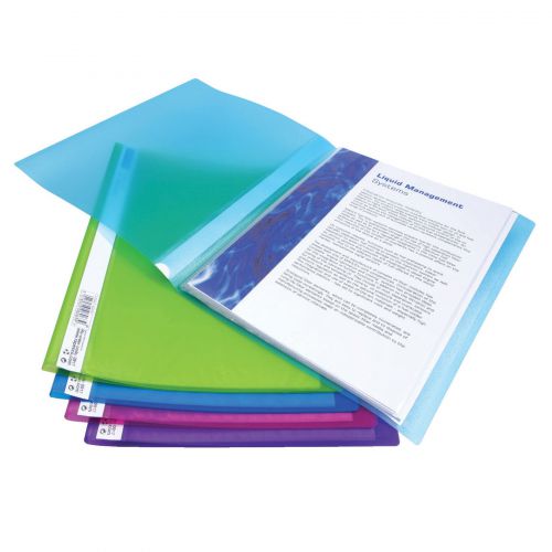Rapesco A4 Flexi Display Book 10 Pocket Assorted Colours (Pack 10) - 0915