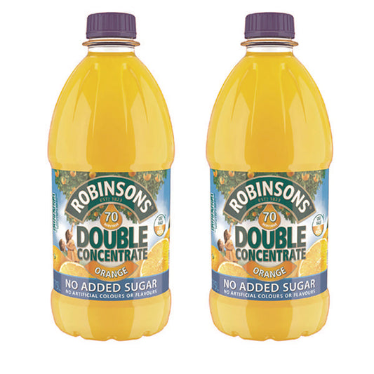 Robinsons Double Concentrate No Added Sugar Orange Squash 1.75 Litre (Pack 2) - 0402046