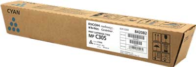 Original Ricoh MPC305E Cyan Toner Ctg 842082