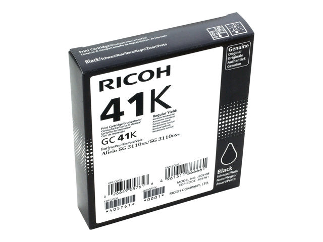 Original Ricoh SG2100 Black Gel Ink Hi Yld GC41K  405761
