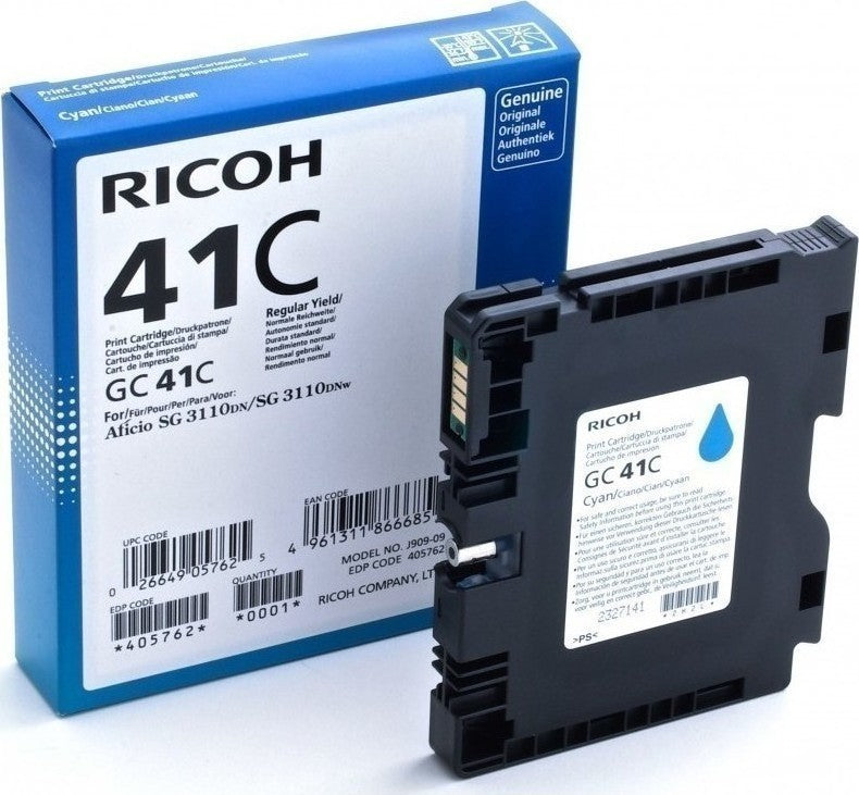 Original Ricoh SG2100 Cyan Gel Ink Hi Yld GC41C  405762