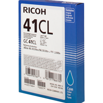 Original Ricoh SG2100 Cyan Gel Ink SY GC41CL  405766